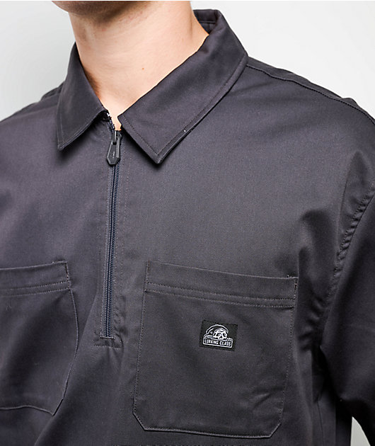 Lurking Class by Sketchy Tank Don't Pray For Me Black Quarter Zip Work Shirt