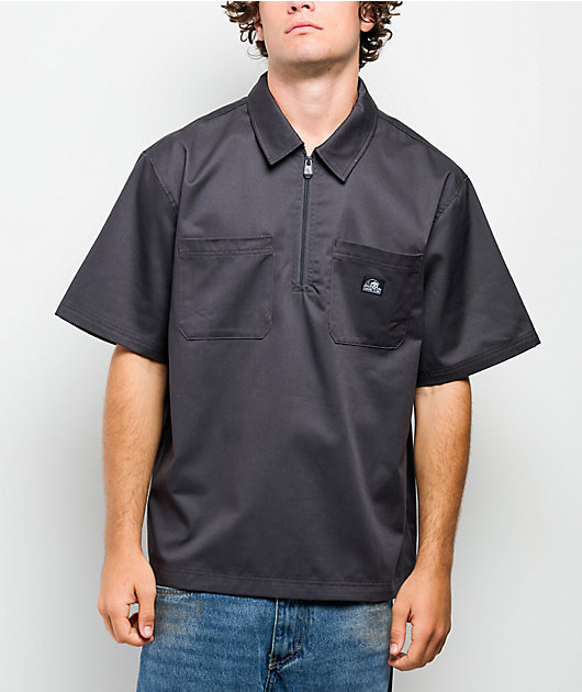 Lurking Class by Sketchy Tank Don't Pray For Me Black Quarter Zip Work Shirt