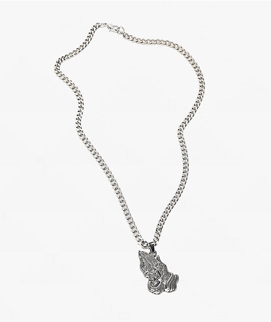 Lurking Class by Sketchy Tank Don't Pray For Me Silver Pendant Necklace