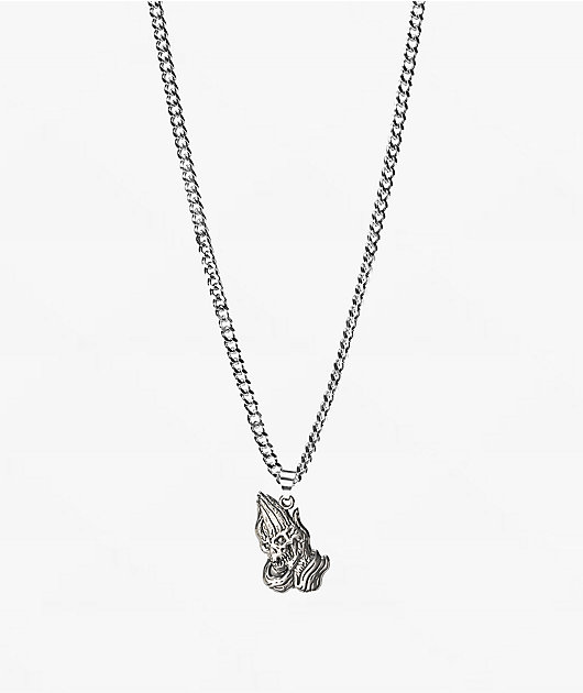 Lurking Class by Sketchy Tank Don't Pray For Me Silver Pendant Necklace