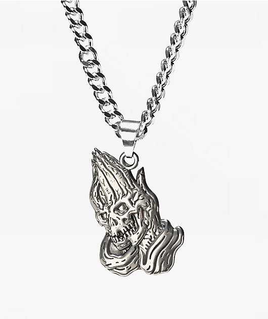 Lurking Class by Sketchy Tank Don't Pray For Me Silver Pendant Necklace