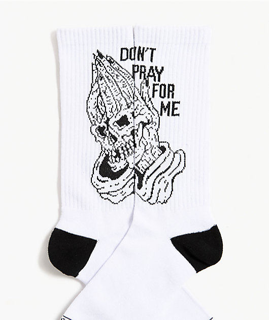 Lurking Class by Sketchy Tank Don't Pray For Me White Crew Socks