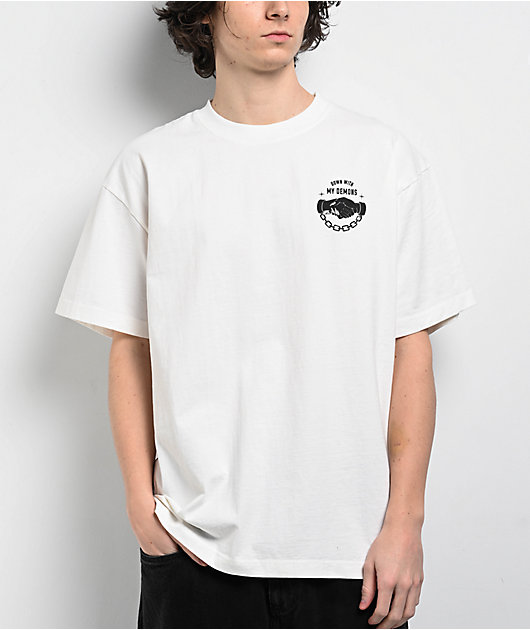 Lurking Class by Sketchy Tank Down With My Demons White T-Shirt