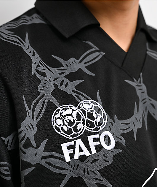 Lurking Class by Sketchy Tank FAFO Black Soccer Jersey