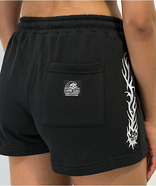 Lurking Class by Sketchy Tank Flame Black Sweat Shorts
