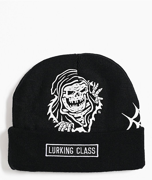 Lurking Class by Sketchy Tank Flash Fold Black Beanie