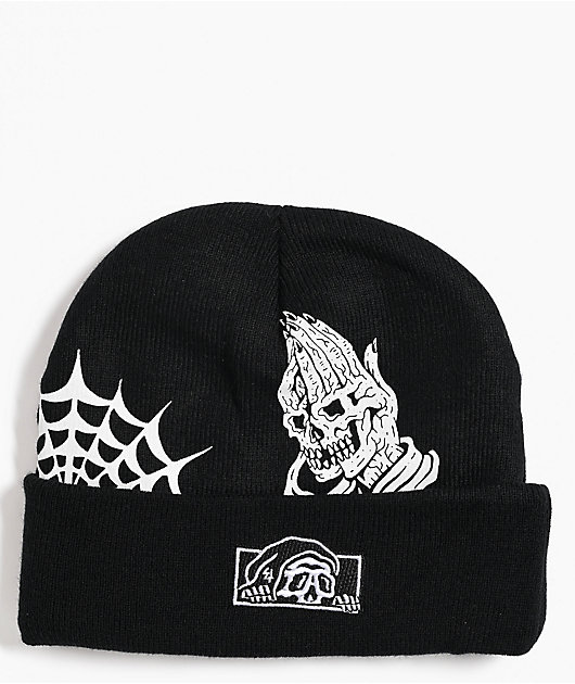Lurking Class by Sketchy Tank Flash Fold Black Beanie