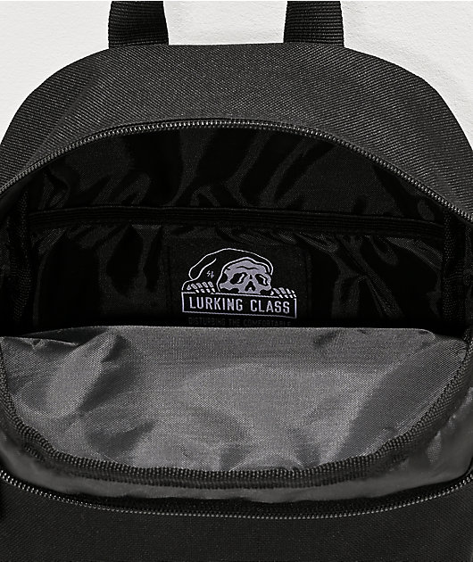 Lurking Class by Sketchy Tank Flower Skull Black Mini Backpack