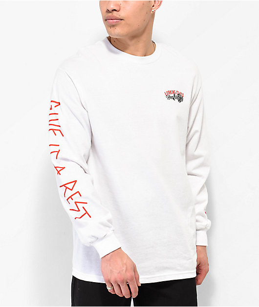 Lurking Class by Sketchy Tank Give It A Rest White Long Sleeve T-Shirt