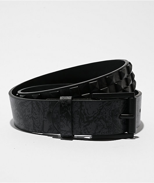 Lurking Class by Sketchy Tank Global Infestation Black & Grey Studded Belt