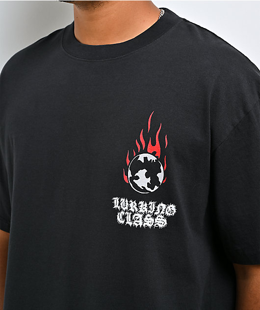 Lurking Class by Sketchy Tank Global Warming Black T-Shirt