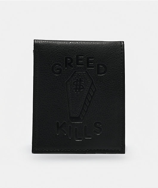 Lurking Class by Sketchy Tank Greed Kills Black Bifold Wallet