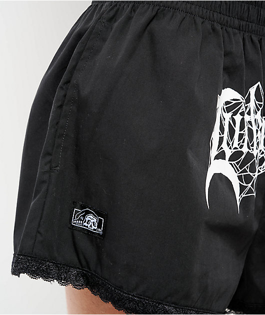 Lurking Class by Sketchy Tank Lace Trim Black Shorts