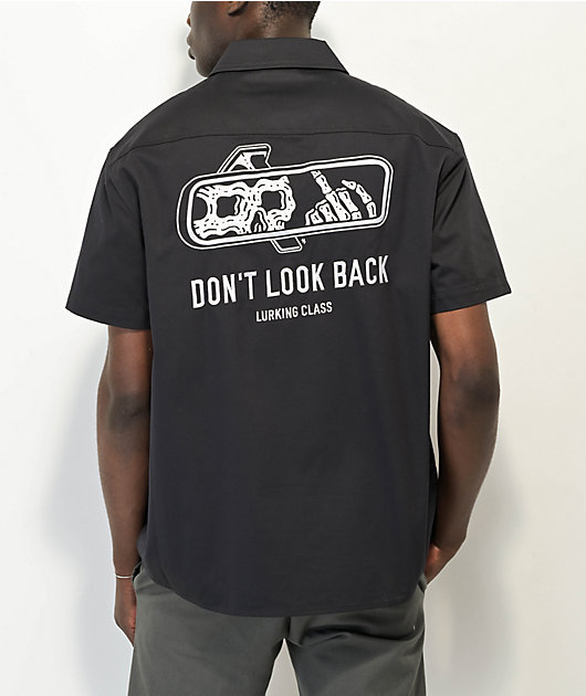 Lurking Class by Sketchy Tank Look Back Black Zip Work Shirt | Zumiez