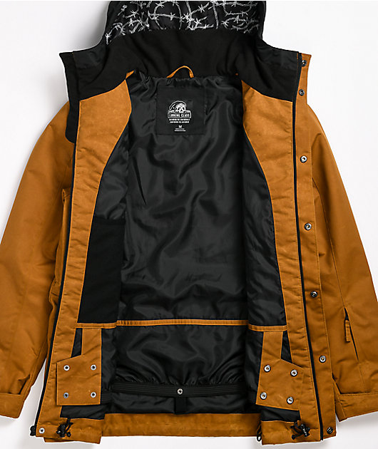 Lurking Class by Sketchy Tank Lurk Wear Tobacco 10K Snowboard Jacket