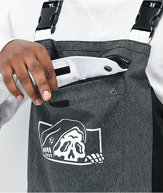 Lurking Class by Sketchy Tank Lurker Black & White Snowboard Bib