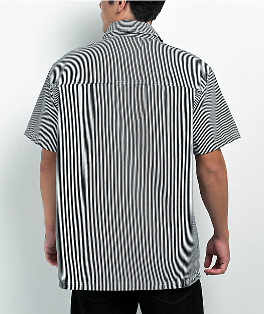 Lurking Class by Sketchy Tank Lurker Navy Blue & White Half Zip Work Shirt