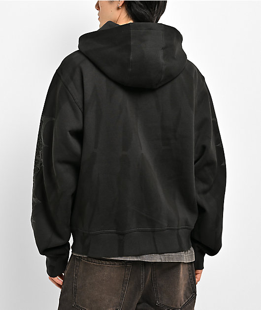 Lurking Class by Sketchy Tank Memento Mori Black Wash Zip Hoodie