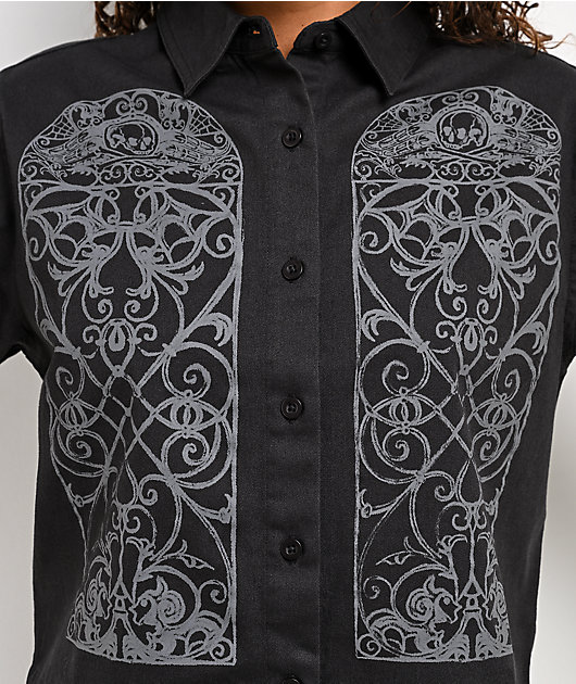 Lurking Class by Sketchy Tank Memento Mori Grey Work Shirt