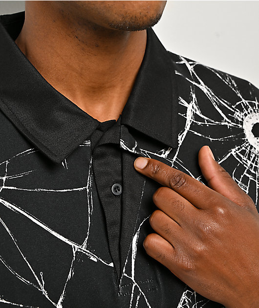 Lurking Class by Sketchy Tank Penalty Shot Black Polo Shirt