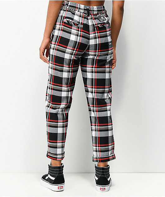Lurking Class by Sketchy Tank Plaid Out Black, White & Red Chino Pants