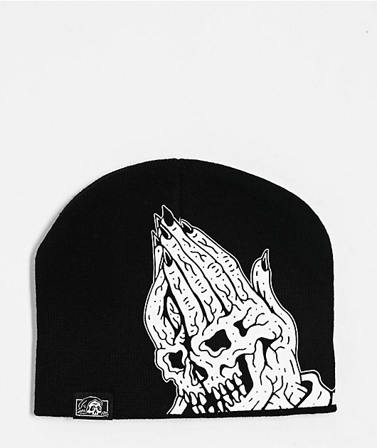 Lurking Class by Sketchy Tank Pray For Me Black Skully Beanie
