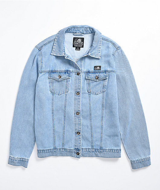 Unhinged Distressed Denim Jacket, Light Large