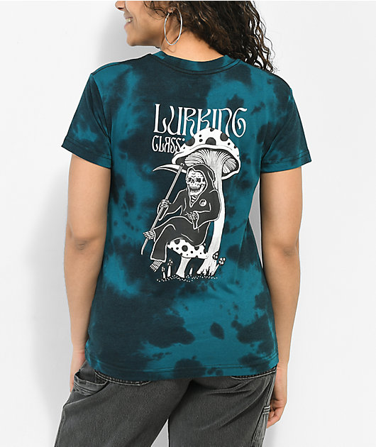 Lurking Class by Sketchy Tank Relax Blue Tie Dye Pocket T-Shirt