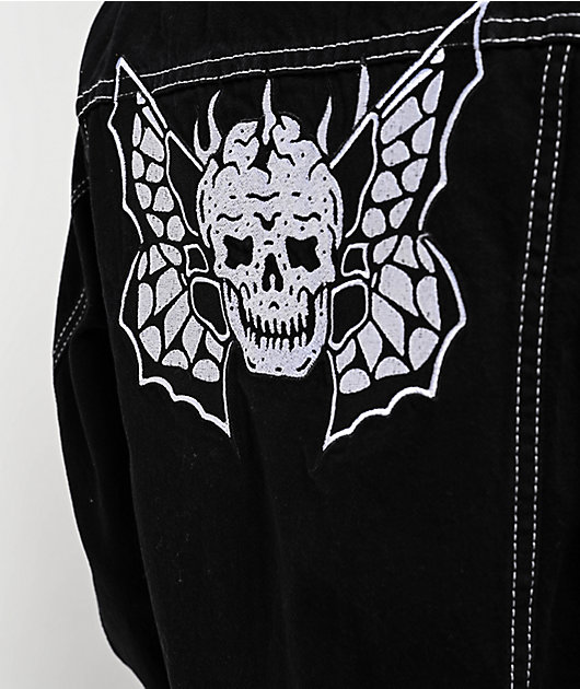 Lurking Class by Sketchy Tank Skullfly Black Denim Jacket