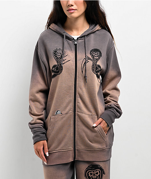 Lurking Class by Sketchy Tank Slither Grey Zip Hoodie | Zumiez
