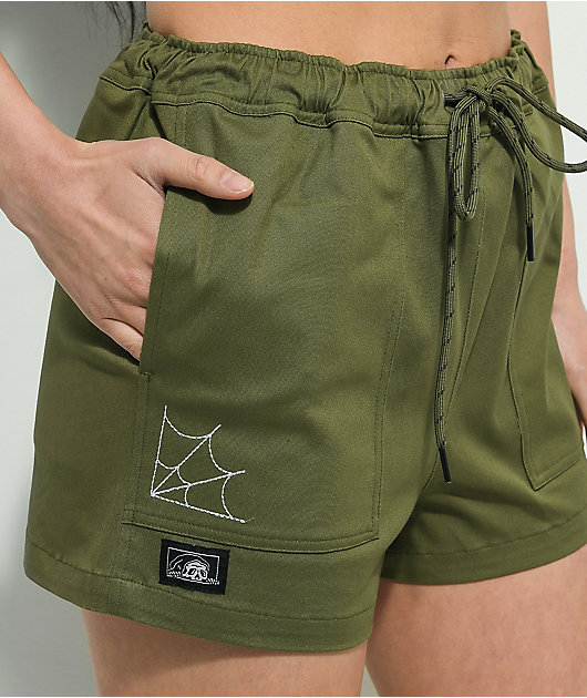 Lurking Class by Sketchy Tank Spiderweb Green Shorts