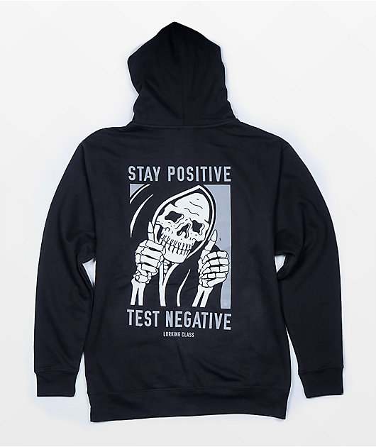 Lurking Class by Sketchy Tank Stay Positive Black Hoodie