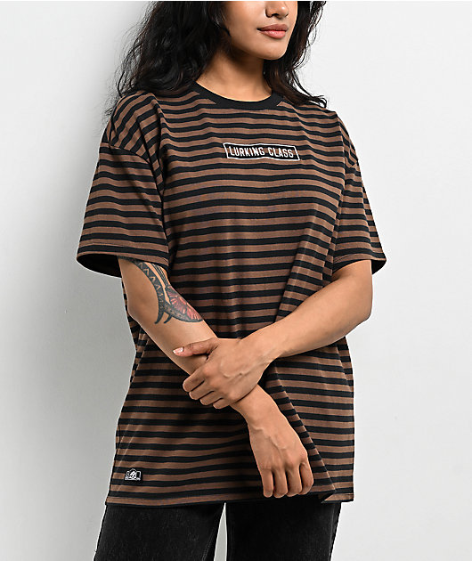 Lurking Class by Sketchy Tank Stay Sharp Brown & Black T-Shirt