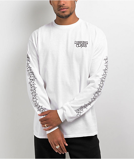 Lurking Class by Sketchy Tank Stay Sharp White Long Sleeve T-Shirt
