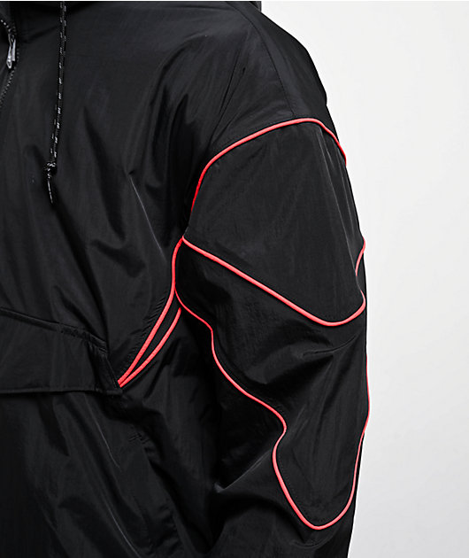 Lurking Class by Sketchy Tank Thorn Black & Poinsettia 10K Anorak Snowboard Jacket
