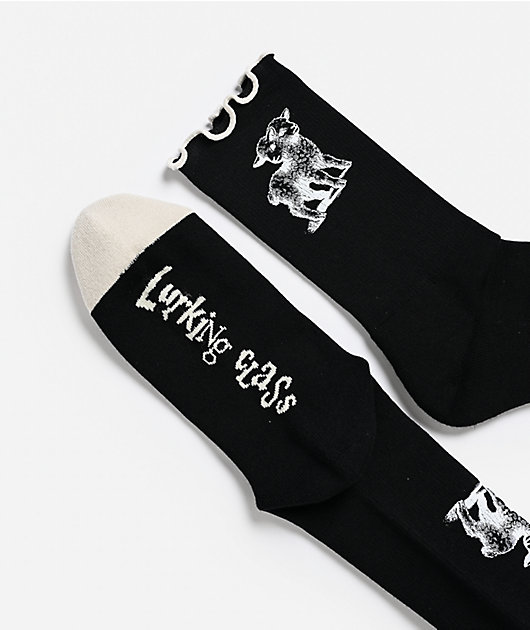 Lurking Class by Sketchy Tank Two Faced Black Ruffle Crew Socks