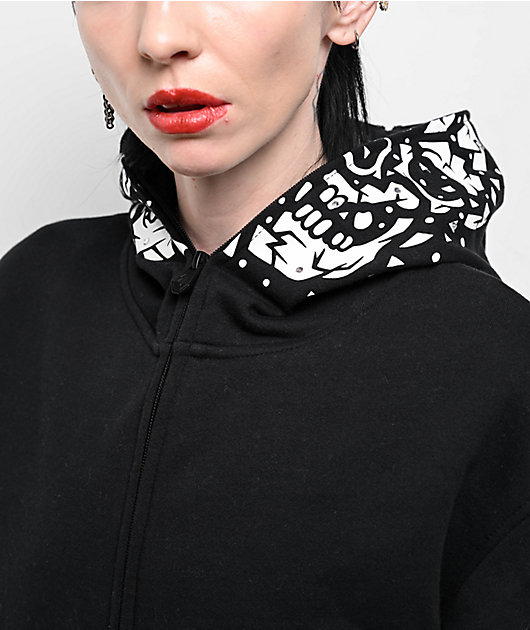 Lurking Class by Sketchy Tank Unchained Bodybag Black Zip Hoodie