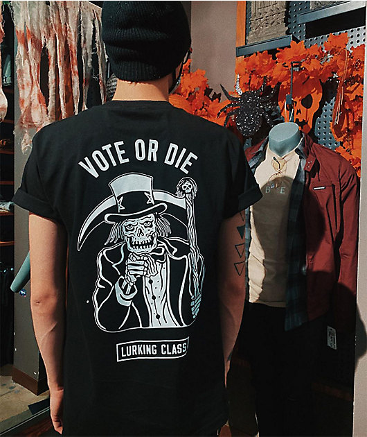 Lurking Class by Sketchy Tank Vote Or Die Black T-Shirt