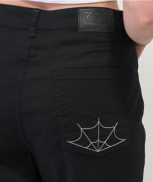 Lurking Class by Sketchy Tank Web vaqueros negros de pierna ancha