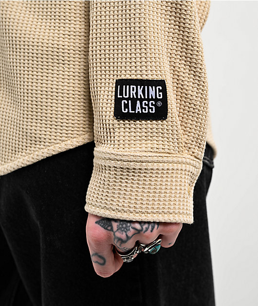 Lurking Class by Sketchy Tank Webs Khaki Long Sleeve Thermal