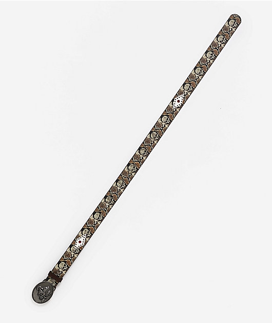 Lurking Class by Sketchy Tank Western Studded Snakeskin Belt