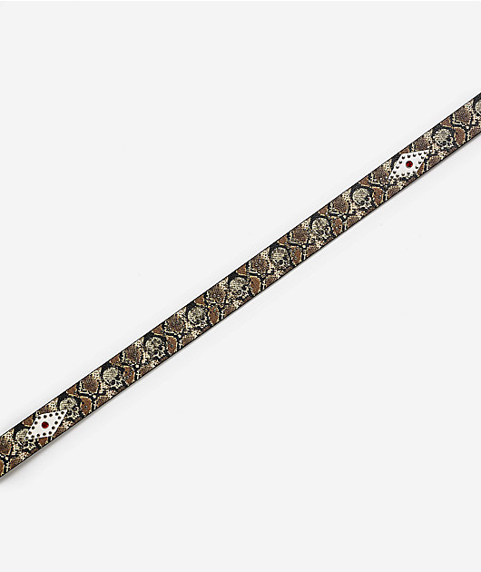 Lurking Class by Sketchy Tank Western Studded Snakeskin Belt