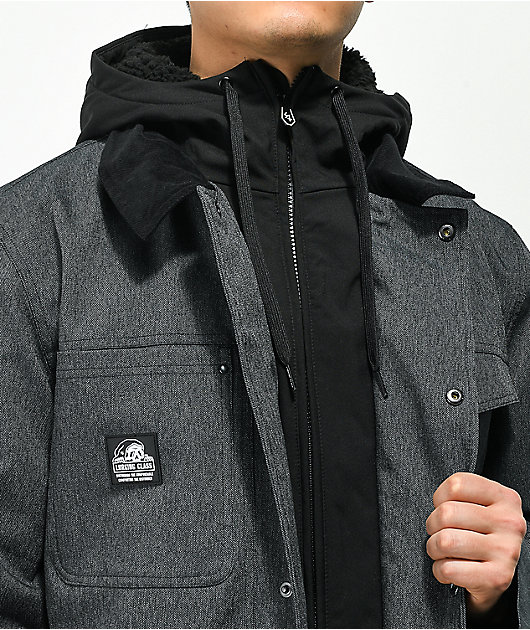 Lurking Class by Sketchy Tank Workwear Grey 10K Snowboard Jacket