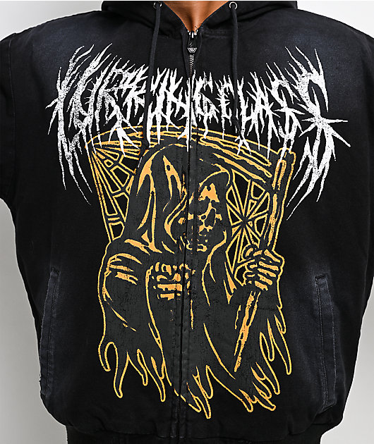 Lurking Class by Sketchy Tank You're Next Black Wash Canvas Work Jacket