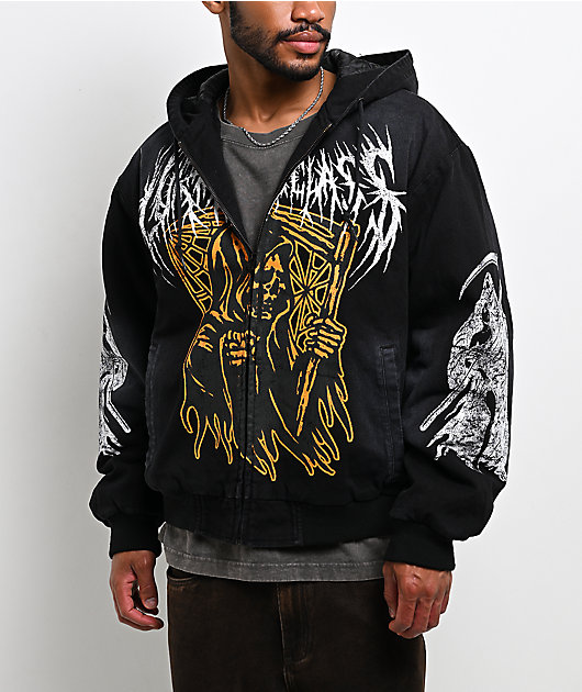 Lurking Class by Sketchy Tank You're Next Black Wash Canvas Work Jacket