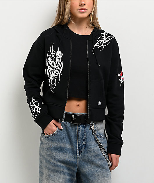 Lurking Class by Sketchy Tank x Kyle Grand Sin Black Crop Zip Lurking Class by Sketchy Tank x Kyle Grand Sin Black Crop Zip