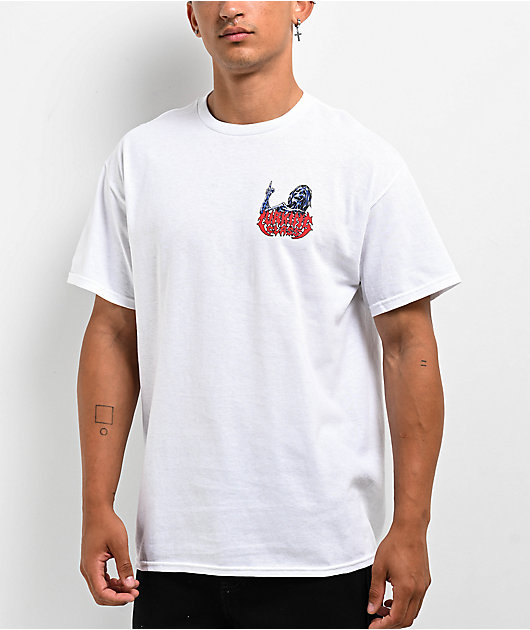 Lurking Class by Sketchy Tank x Matt Stikker Madness White T-Shirt