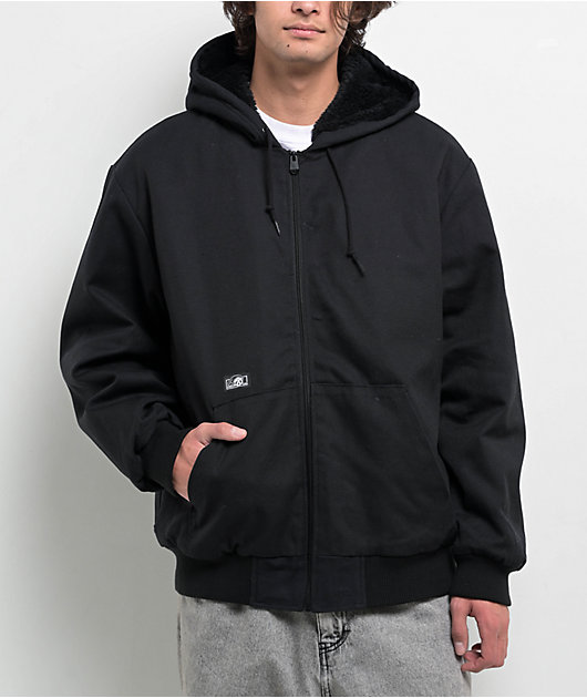 【coffee &cigarette】 MONSTER COAT Men's Roadster Jacket In Black Coffee Leather - Thursday