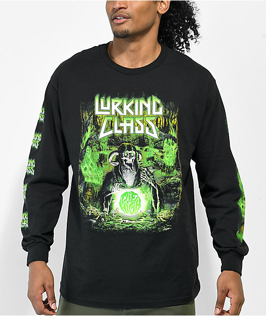 Lurking Class by Sketchy Tank Black & White Pinstripe Baseball Jersey