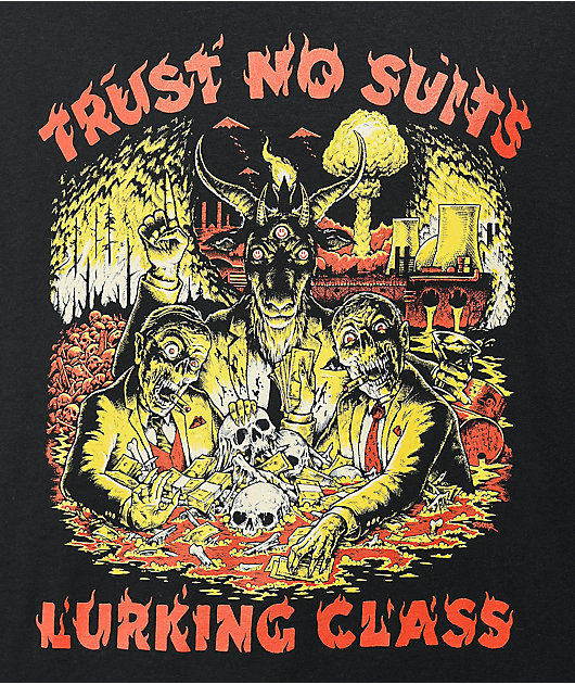 Lurking Class by Sketchy Tank x Stikker Trust No Suits Long Sleeve T-Shirt